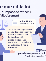 La loi impose de réfléchir à l'allotissement