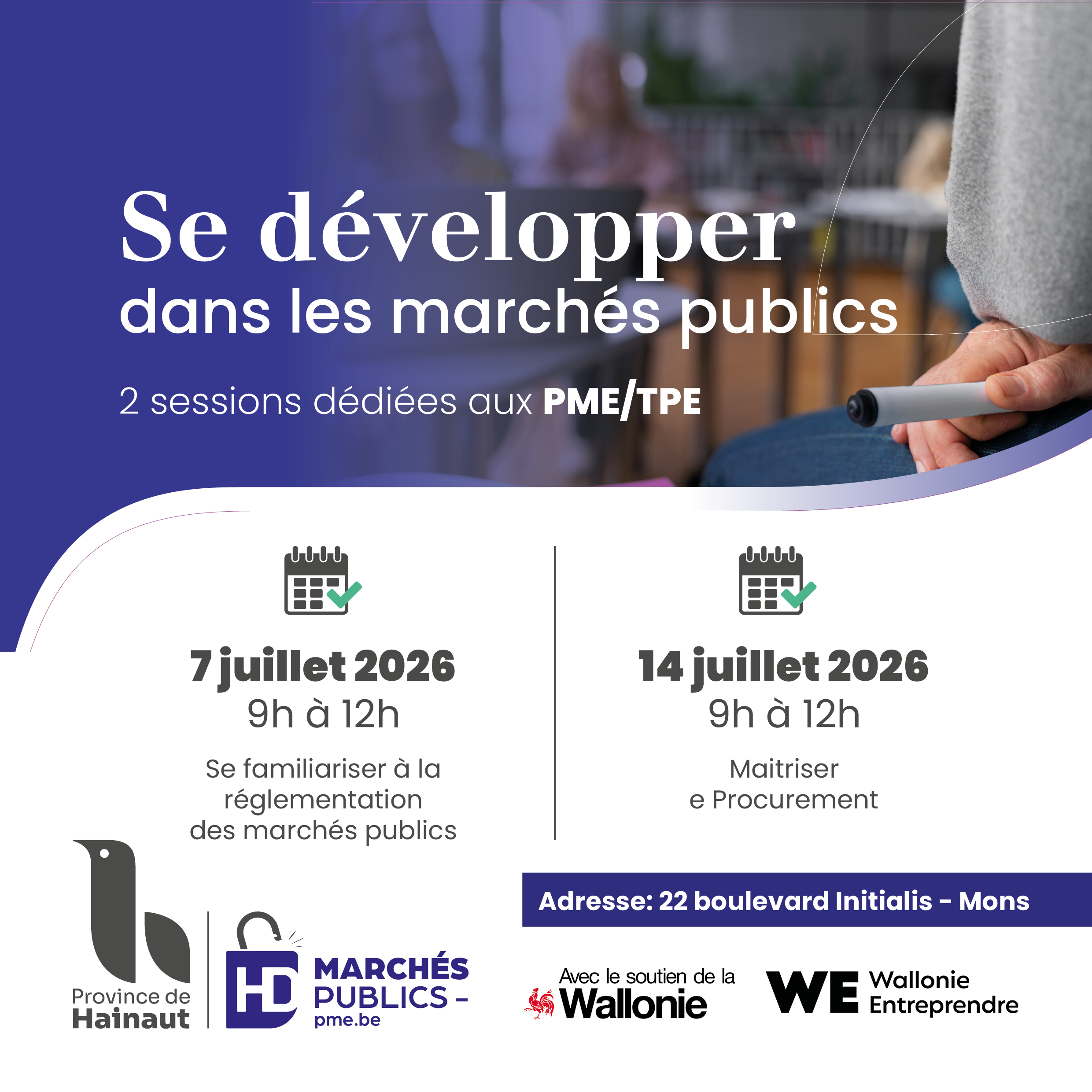 Se familiariser à la réglementation des marchés publics - sessionde juillet